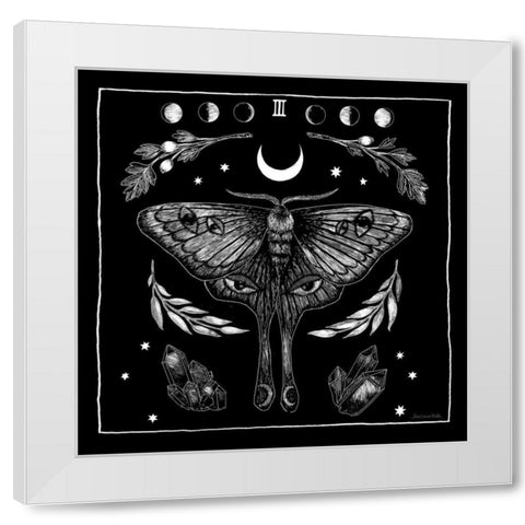 All Hallows Eve III Sq no Words White Modern Wood Framed Art Print by Miller, Sara Zieve