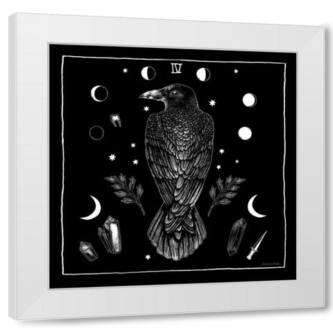 All Hallows Eve IV Sq no Words White Modern Wood Framed Art Print by Miller, Sara Zieve