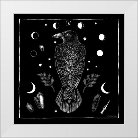 All Hallows Eve IV Sq no Words White Modern Wood Framed Art Print by Miller, Sara Zieve
