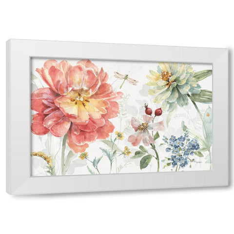 Spring Meadow I White Modern Wood Framed Art Print by Audit, Lisa