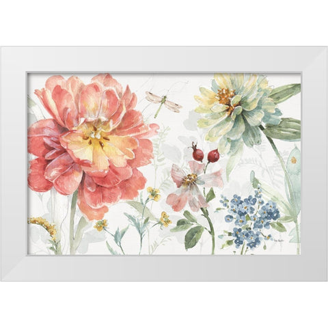 Spring Meadow I White Modern Wood Framed Art Print by Audit, Lisa