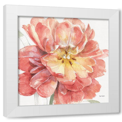 Spring Meadow V White Modern Wood Framed Art Print by Audit, Lisa