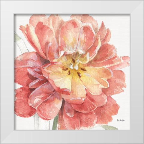 Spring Meadow V White Modern Wood Framed Art Print by Audit, Lisa