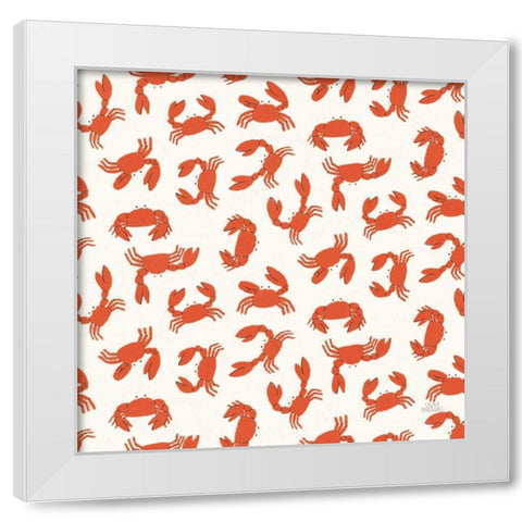 Seaside Village Pattern IV White Modern Wood Framed Art Print by Marshall, Laura