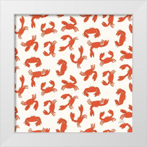 Seaside Village Pattern IV White Modern Wood Framed Art Print by Marshall, Laura