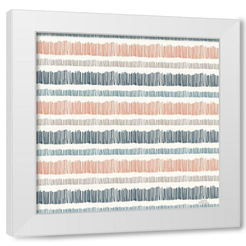 Seaside Village Pattern VIIIA White Modern Wood Framed Art Print by Marshall, Laura