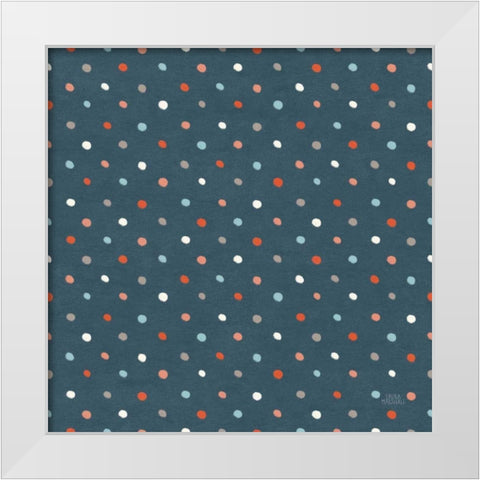 Seaside Village Pattern XB White Modern Wood Framed Art Print by Marshall, Laura