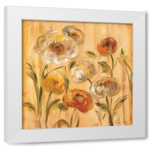 Sunshine Mums I White Modern Wood Framed Art Print by Vassileva, Silvia