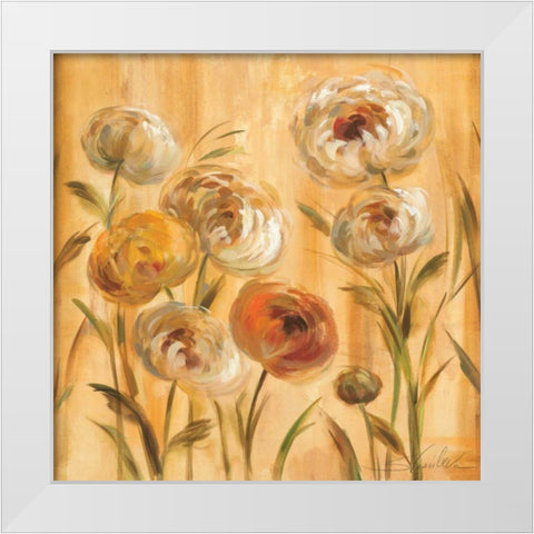 Sunshine Mums II White Modern Wood Framed Art Print by Vassileva, Silvia