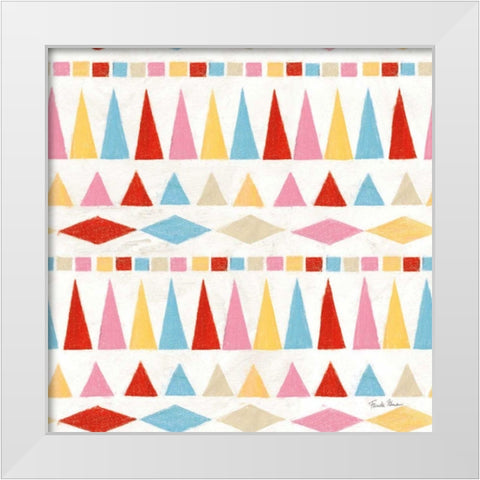 Homage to Frida Pattern IIIA White Modern Wood Framed Art Print by Zaman, Farida