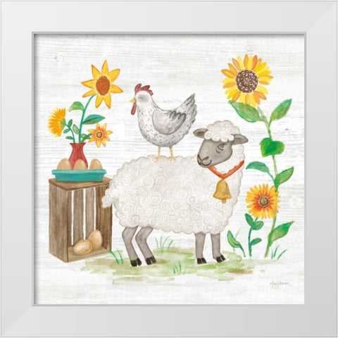 Farm Market V White Modern Wood Framed Art Print by Urban, Mary
