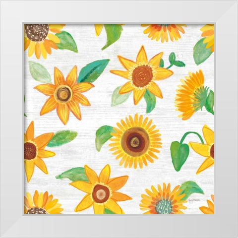 Farm Market Pattern IIIA White Modern Wood Framed Art Print by Urban, Mary