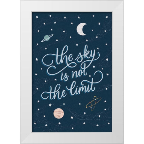 Sky is not the limit White Modern Wood Framed Art Print by Thorns, Becky