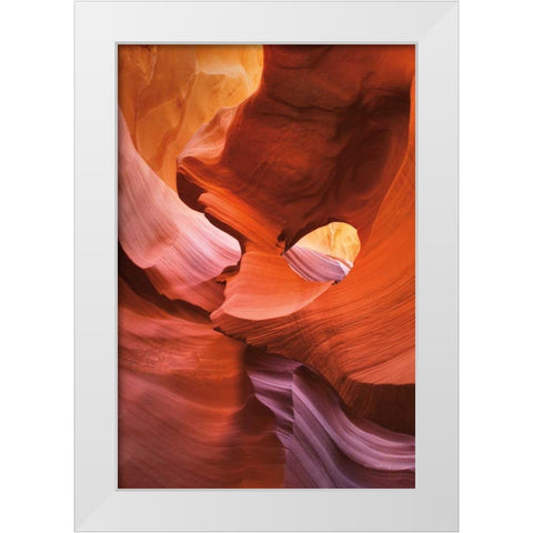 Lower Antelope Canyon IV White Modern Wood Framed Art Print by Majchrowicz, Alan