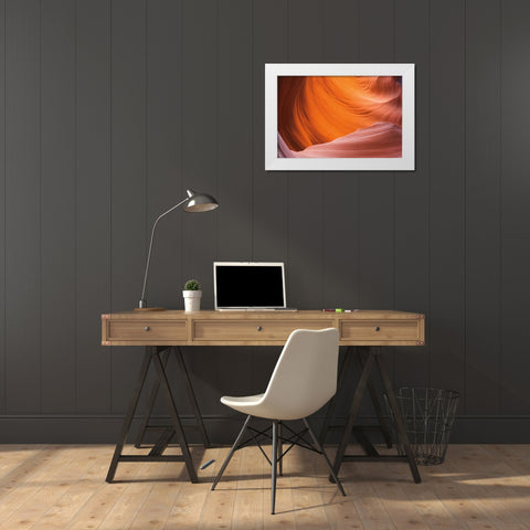 Lower Antelope Canyon VI White Modern Wood Framed Art Print by Majchrowicz, Alan