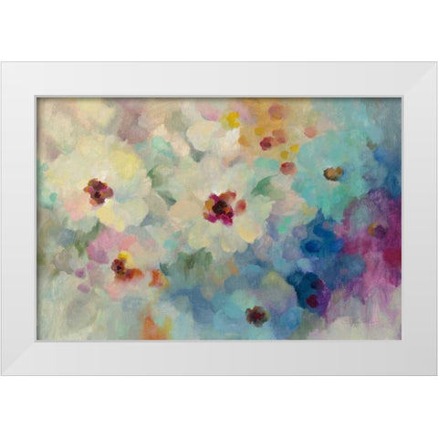 Floral Extravaganza White Modern Wood Framed Art Print by Vassileva, Silvia