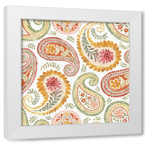 Harvest Bouquet Pattern IIIA White Modern Wood Framed Art Print by Grove, Beth