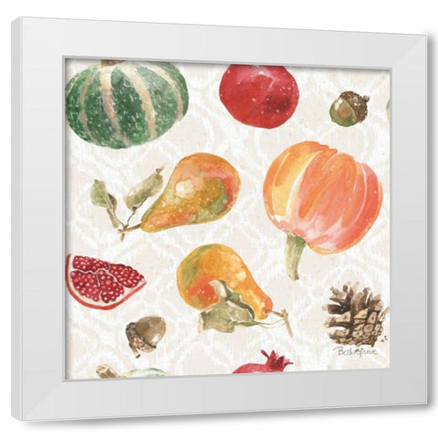 Harvest Bouquet Pattern IV White Modern Wood Framed Art Print by Grove, Beth