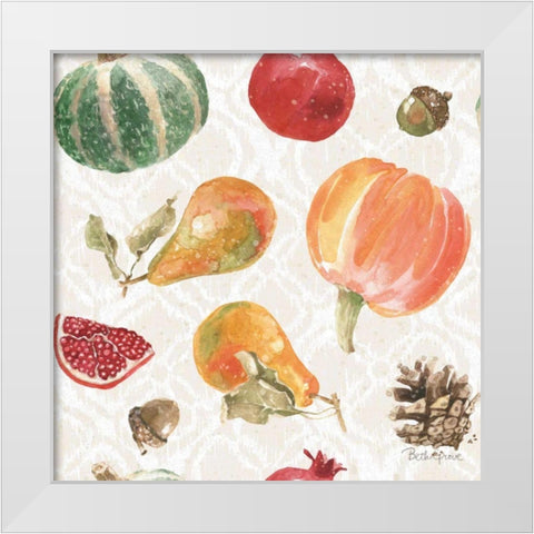 Harvest Bouquet Pattern IV White Modern Wood Framed Art Print by Grove, Beth
