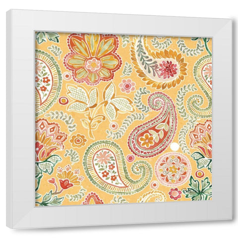 Harvest Bouquet Pattern VIIE White Modern Wood Framed Art Print by Grove, Beth