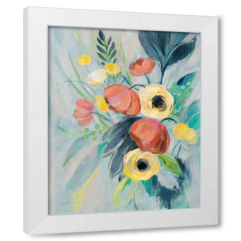 Colorful Elegant Floral II White Modern Wood Framed Art Print by Vassileva, Silvia