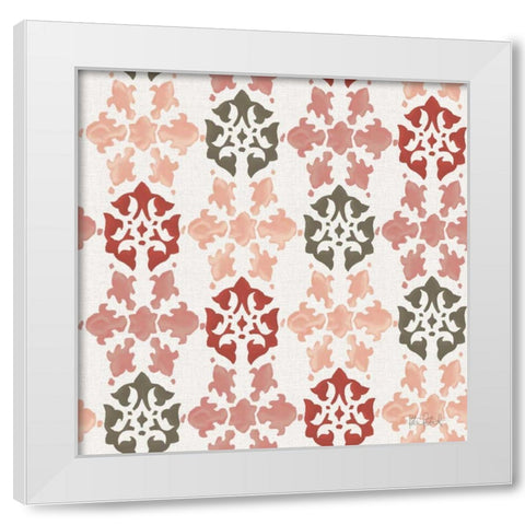 Vintage Petals Pattern VA White Modern Wood Framed Art Print by Pertiet, Katie