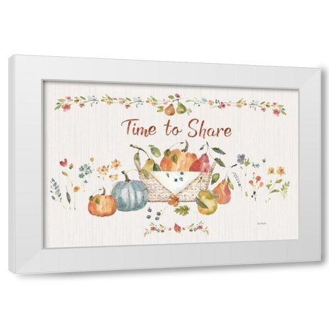 Time to Share I White Modern Wood Framed Art Print by Audit, Lisa