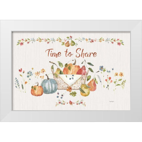 Time to Share I White Modern Wood Framed Art Print by Audit, Lisa