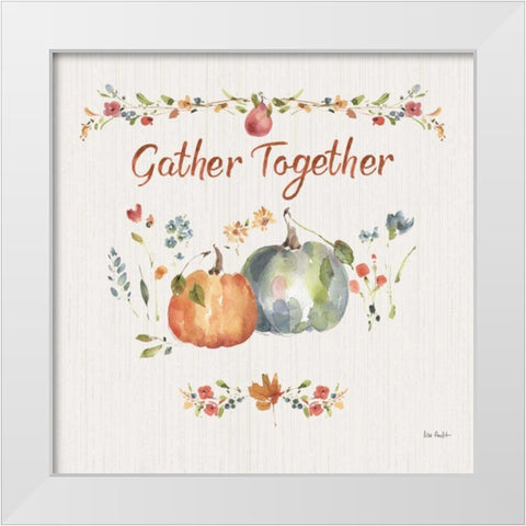 Time to Share V White Modern Wood Framed Art Print by Audit, Lisa