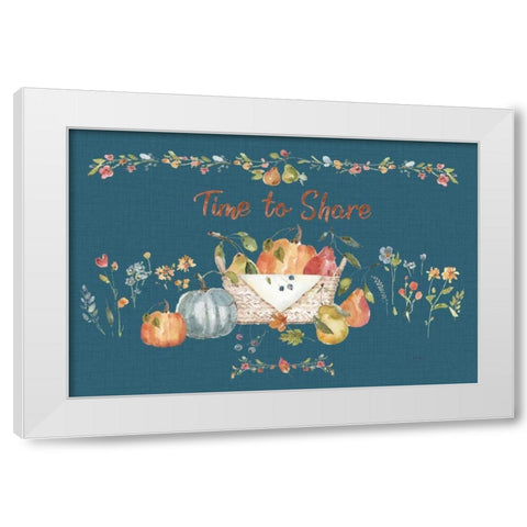 Time to Share I Blue White Modern Wood Framed Art Print by Audit, Lisa