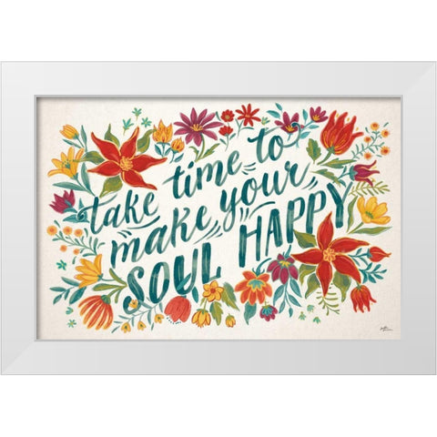 Happy Thoughts I White Modern Wood Framed Art Print by Penner, Janelle