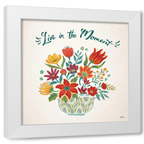 Happy Thoughts II White Modern Wood Framed Art Print by Penner, Janelle