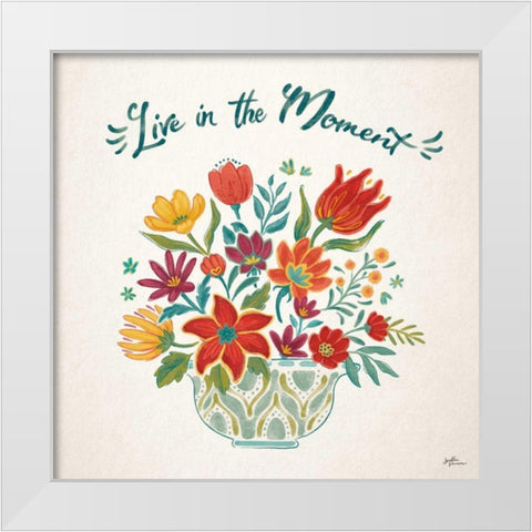 Happy Thoughts II White Modern Wood Framed Art Print by Penner, Janelle