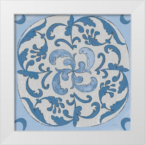 Coast Lines I Cool White Modern Wood Framed Art Print by Vassileva, Silvia