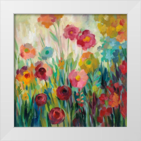 Garden Brightness White Modern Wood Framed Art Print by Vassileva, Silvia