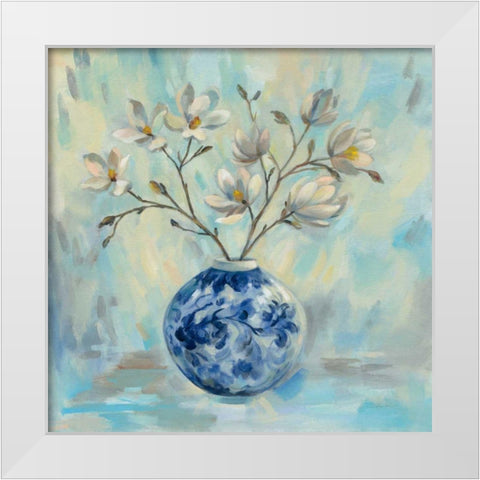 Chinoiserie and Branches White Modern Wood Framed Art Print by Vassileva, Silvia