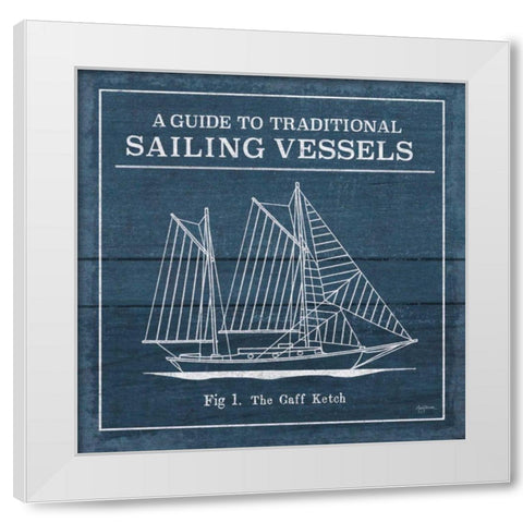 Vintage Sailing Knots XI White Modern Wood Framed Art Print by Urban, Mary