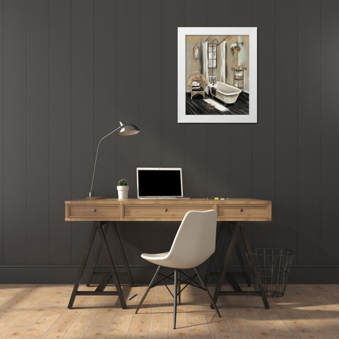 French Bath II Black v2 White Modern Wood Framed Art Print by Vassileva, Silvia