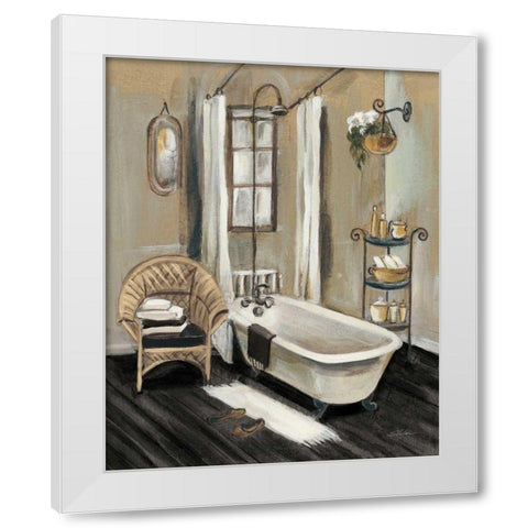 French Bath II Black v2 White Modern Wood Framed Art Print by Vassileva, Silvia