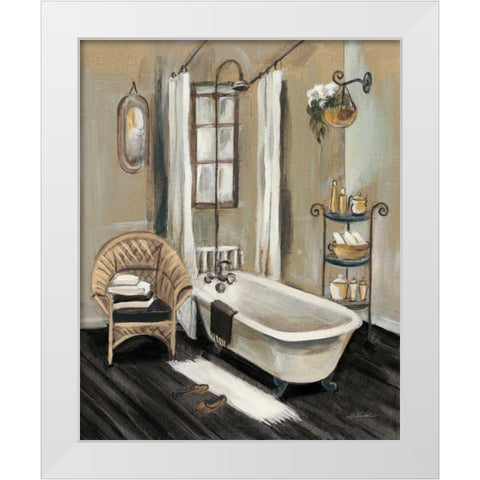 French Bath II Black v2 White Modern Wood Framed Art Print by Vassileva, Silvia