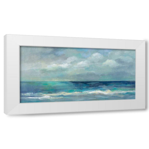 Clouds and Sea White Modern Wood Framed Art Print by Vassileva, Silvia