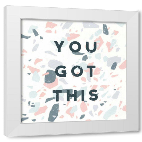 Terrazzo Inspiration II You White Modern Wood Framed Art Print by Hershey, Moira