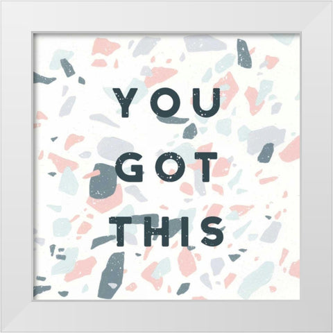Terrazzo Inspiration II You White Modern Wood Framed Art Print by Hershey, Moira
