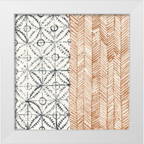 Maki Tile VII White Modern Wood Framed Art Print by Lovell, Kathrine