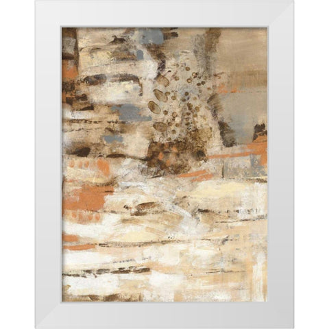 Copper and Wood II White Modern Wood Framed Art Print by Vassileva, Silvia