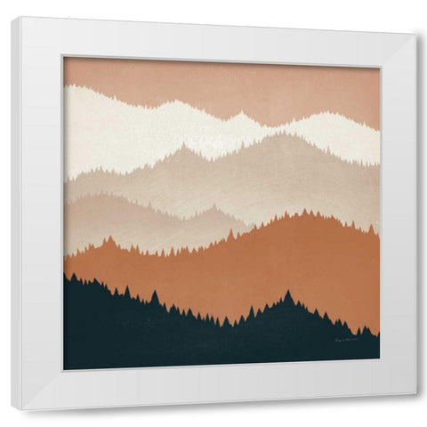 Mountain View Terra Cotta White Modern Wood Framed Art Print by Fowler, Ryan