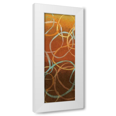 Square Dancing Circles I White Modern Wood Framed Art Print by Adams, Sarah