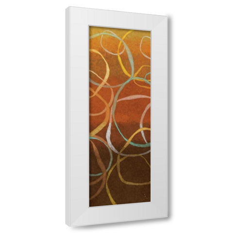 Square Dancing Circles II White Modern Wood Framed Art Print by Adams, Sarah