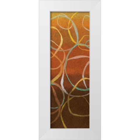 Square Dancing Circles II White Modern Wood Framed Art Print by Adams, Sarah