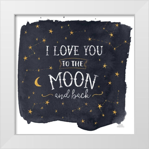 Celestial Love I Sq White Modern Wood Framed Art Print by Marshall, Laura